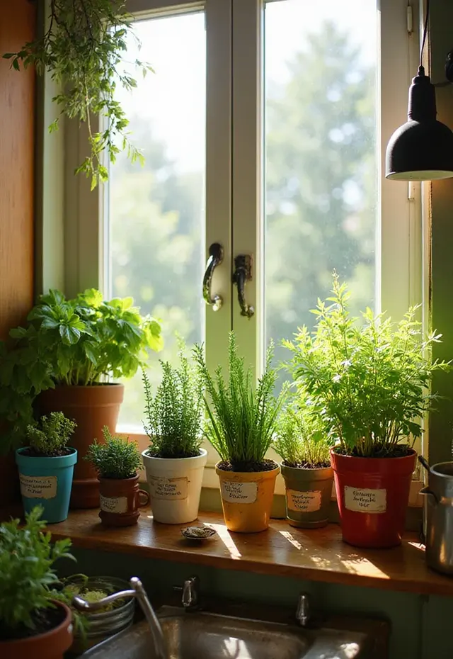 11 Bohemian Pantry Ideas for Music Lovers - 7. Herb Garden Window